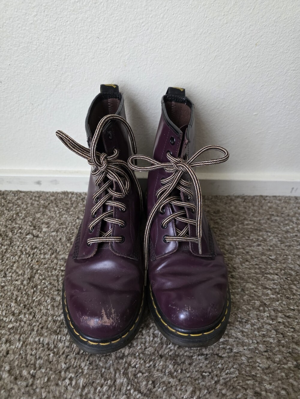 Dr. Martens Plum Leather Lace-Up Boots - Picture 8 of 8